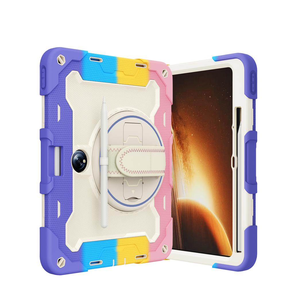 360° drehbare Armor-Hülle für OnePlus Pad 11,61 Zoll, robuste Heavy-Duty-Abdeckung, Ständer für mehrere Winkel mit Handschlaufe, stoßfest