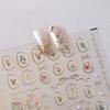 Nail Stickers with Tulip, Pearl  Ribbon Designs, Self-Adhesive Nail Art Decorations, Waterproof 3D Stereo Effect