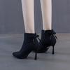 Fashion Woman Short Shoes Zip Lightweight Stiletto Heel New In Booties Footwear Autumn High Quality Y2k Goth Rock Ankle Boots for Women