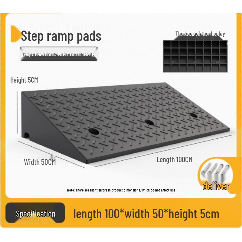 Rubber Curb & Threshold Ramp Mat for Home and Car 