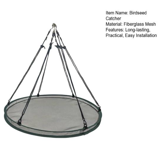 Birdseed Catcher for Outdoor Feeders Mesh Birdseed Tray Hanging Hoop Birdseed Catcher Tray for Hummingbird Feeders