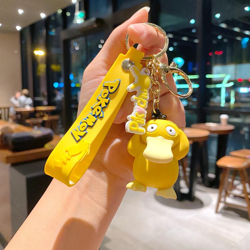 Pokemon Keychain Batch Pendant Pokemon Keyring Cute Pikachu Doll Bag Car Pendant for Birthday Kids Gift Toys Charm Bulk Gourd
