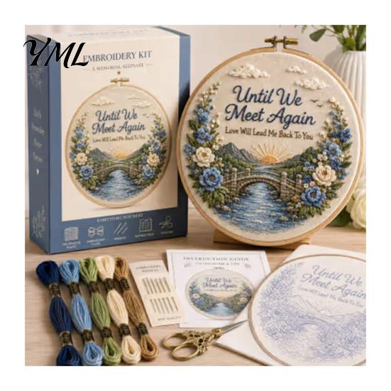 Christmas Ornament Craft Set Embroidery Kit for Beginners, Pre-Printed Pattern Full Creative Gift Parents And Friends of Tools, DIY Needlework Festive