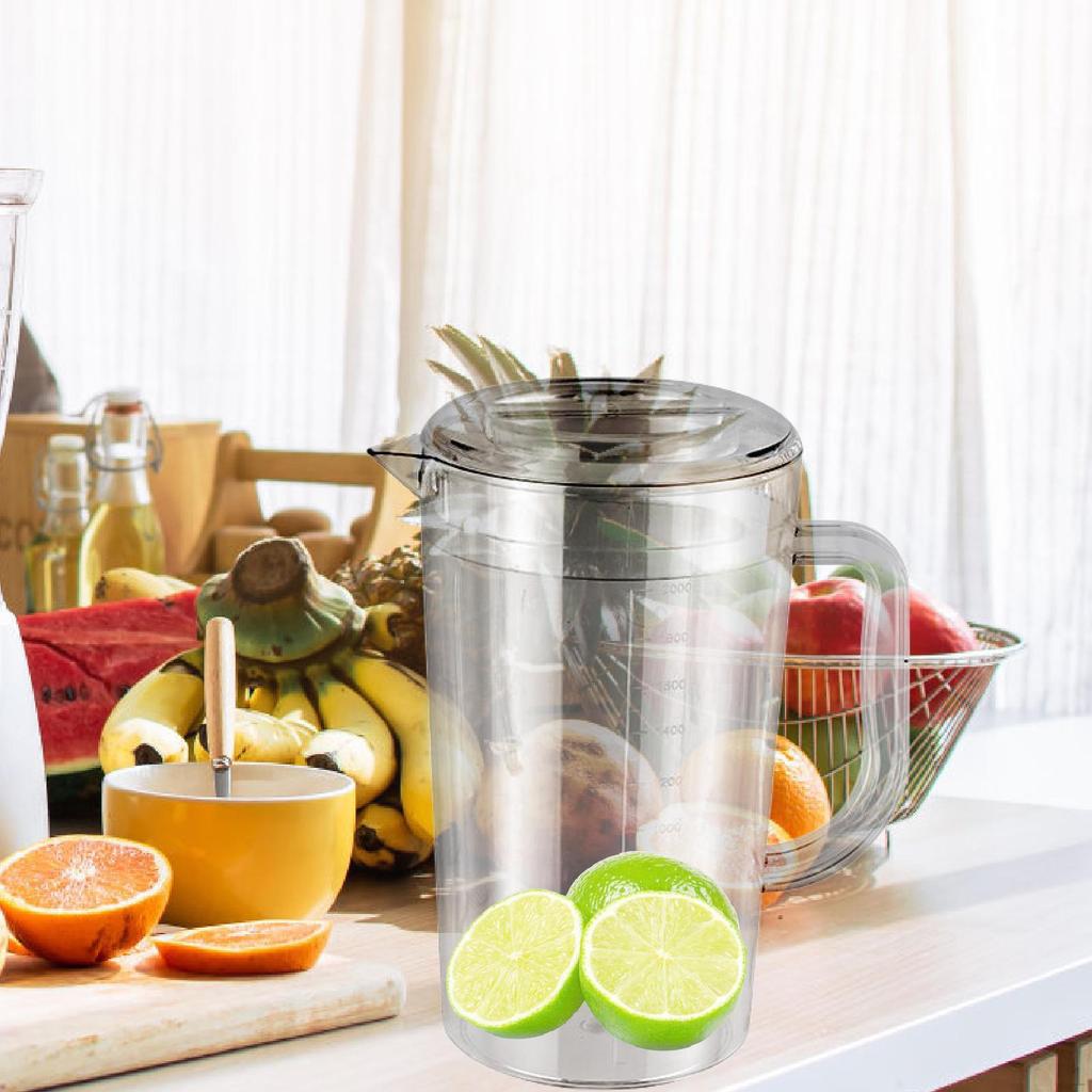 Buzdolabı Kullanımı İçin Kapaklı Soğuk İçecek Sürahisi, İdeal Buzlu Çay ve Limonata