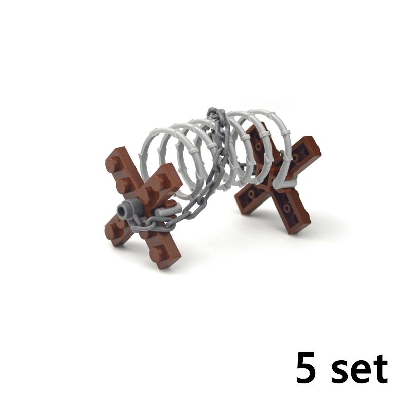 Military Base Barbed wire Building Block City military Scene Accessory Fence Isolation Net MOC Parts Brick 30104 92338 Chain