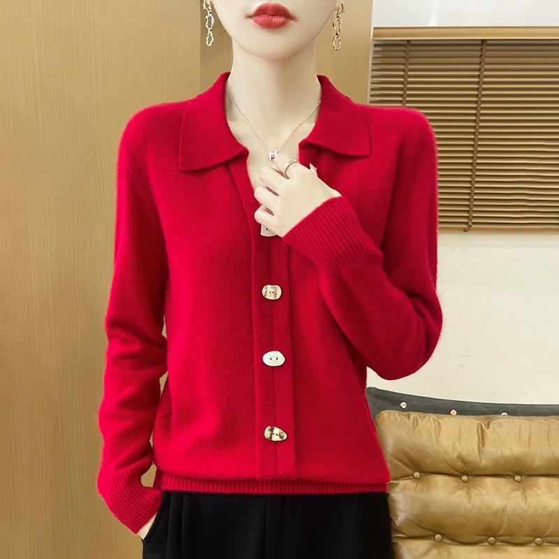 2025 Autumn/Winter Women's Fashionable Long Sleeve Knit Cardigan - Stylish & Comfortable Sweater Jacket Top
