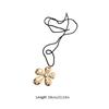 Statement Textured Flower Necklace Floral Shape Neckchain Adjustable Clavicle Chain Elegant Blossom Jewelry for Weddings