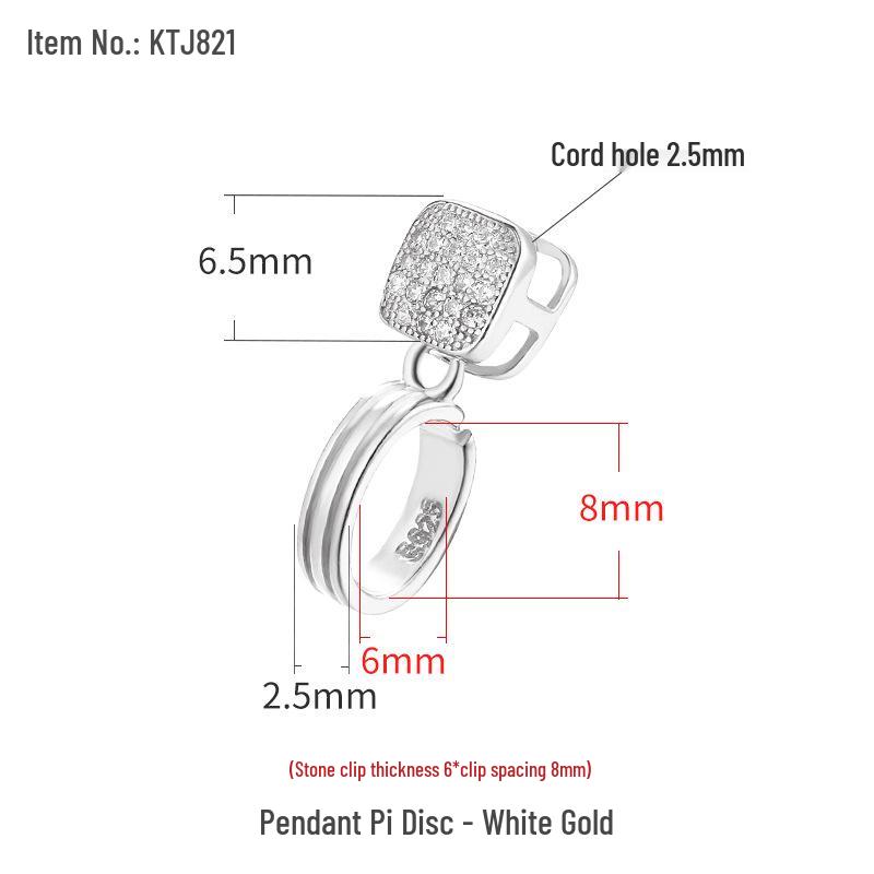 

Sterling Silver Pendant and Buckle Set with Amber Ring and Safety Lock 925 Silver