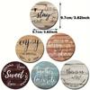 6Pcs New Home Love Insulated Coasters Anti Scald Acrylic Cup Holder Retro Kitchen Tableware Decor Accessories