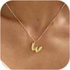 Elegant And Minimalist 26 Letter English Necklace With Bubble Gloss Letter Pendant, Women's Gift Collarbone Chain