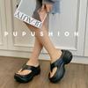 Fashion Thick Botton Beach Flip Flops for Women Clip Toe Soft Sole Platform Slippers Woman Summer Non-Slip Chunky Wedge Sandals Female