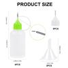 6Pcs Accuracy Needle Tip Glues Bottles Multipurpose Needle Tip Bottles for Designers and Artist with 2 Funnel