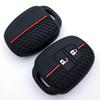 Silicone Car Key Cover Case For Toyota Yaris Corolla Highlander Crown 2 Buttons Remote Skin Protector Shell Keychain Accessories