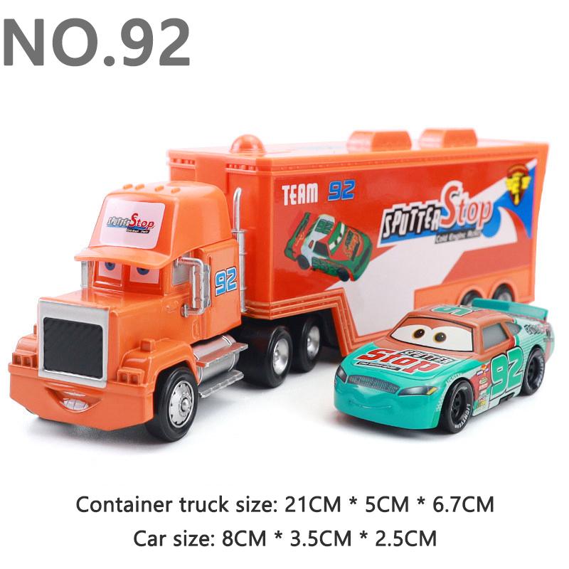 Pixar Cars Truck Model Car 1/55 Die Casting Eugene Carbureski Container Trucks Racing Toy Birthday Gifts Kids Toys Collectibles