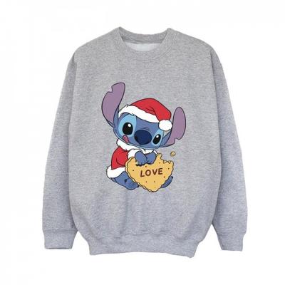 Boys Lilo And Stitch Christmas Love Biscuit Sweatshirt