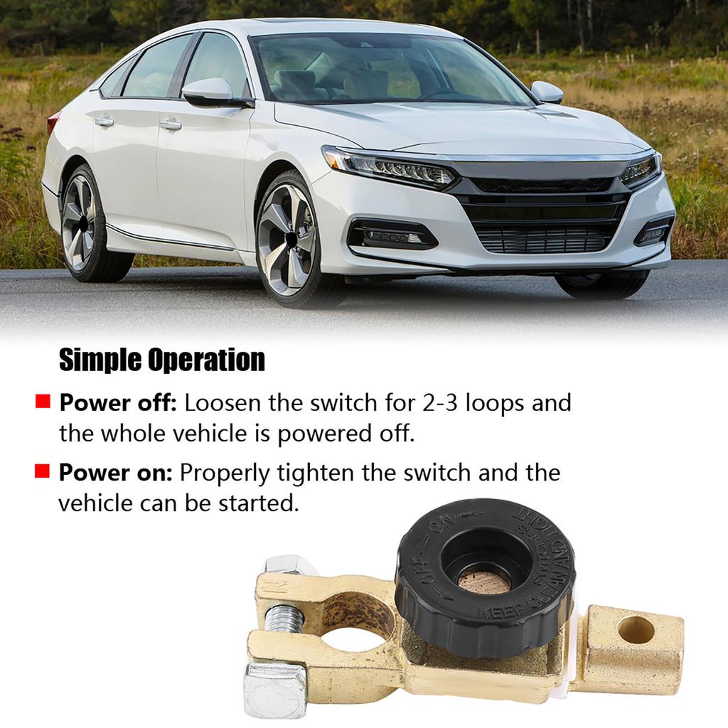 Universal Car Auto Battery Cut Off Switch Knob Type Disconnect Isolator Switch Black