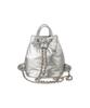 Abeehums Glossy Mini Backpack Abh348-708 Silver