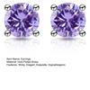 Zirconia Stud Earrings One Carat Main Stone Earrings Hypoallergenic Flat Back Earrings Comfortable Shiny Daily Wear Jewelry for Women Men