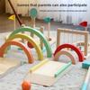 Kid Wooden Golf Toy With Balance And Puzzle Elements For Indoor Learning Outdoor