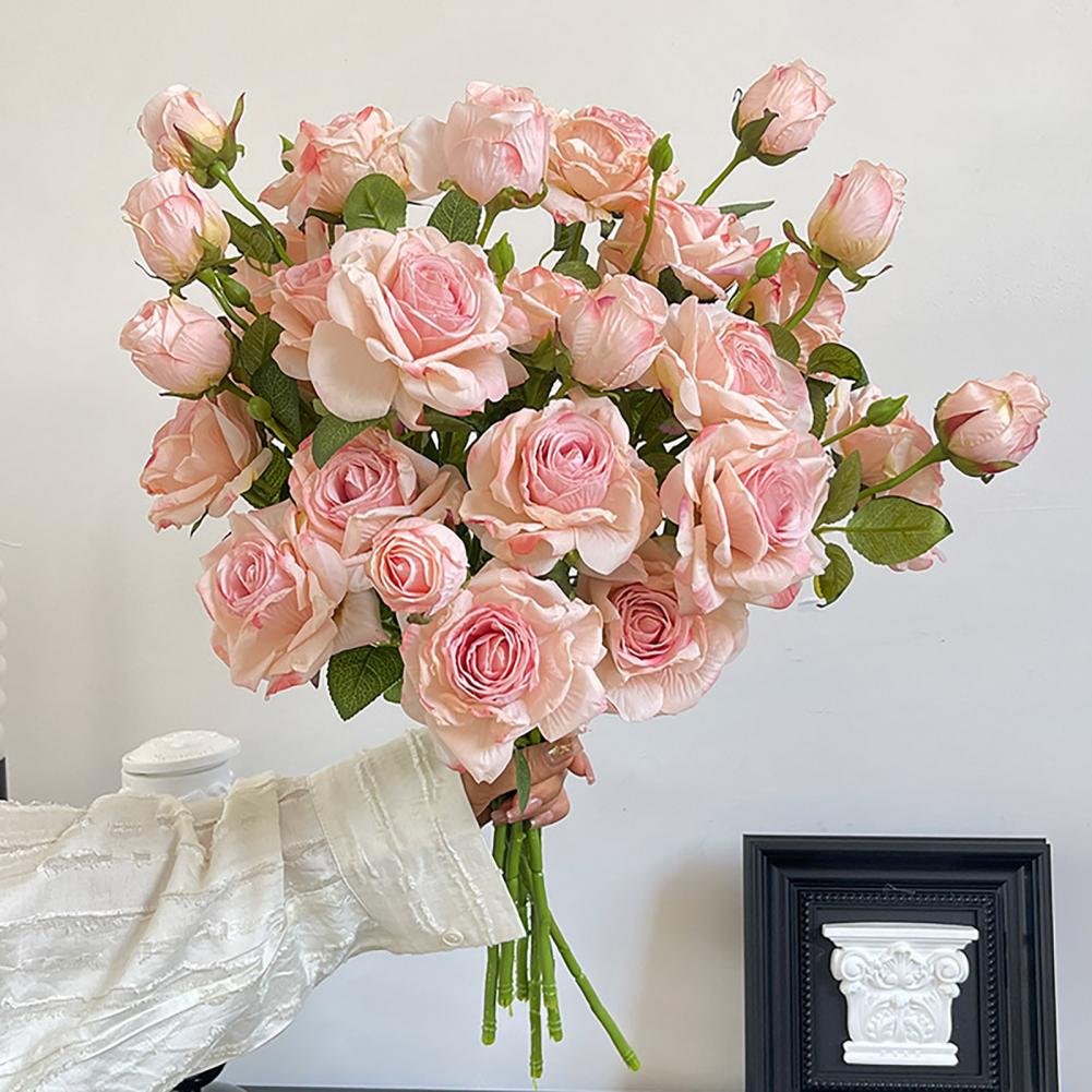 Beautiful Fake Flower Centerpiece Realistic Fake Flowers Vibrant Simulated Rose Flowers for Home Decor Realistic Appearance Easy