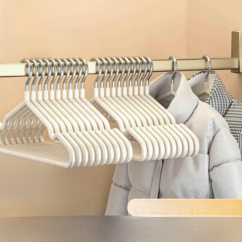 20/10Pcs Traceless Clothes Hangers Metal No-slip Clothes Hangers Durable Strong Clothes Rack Household Wardrobe Organize