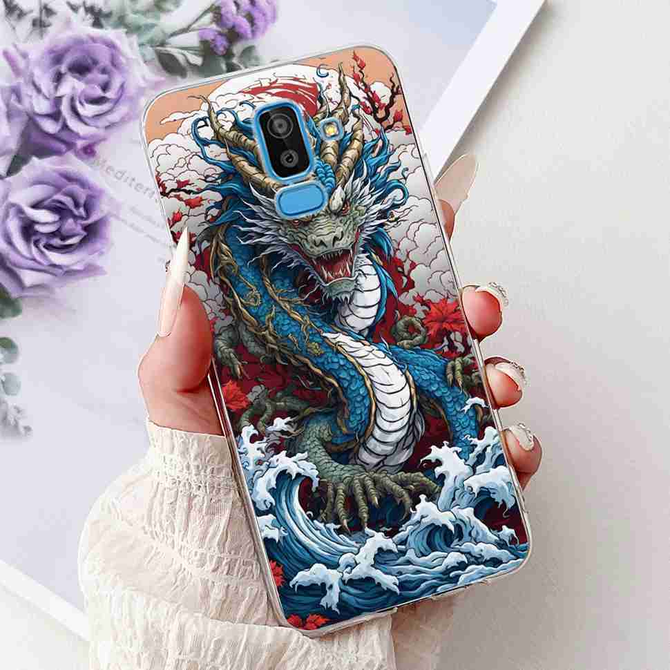 For Samsung Galaxy J8 2018 6.0" Case Summer Fresh Lemon Daisy Soft Silicone TPU Cover For Samsung J8 J8 2018 Protective Shell