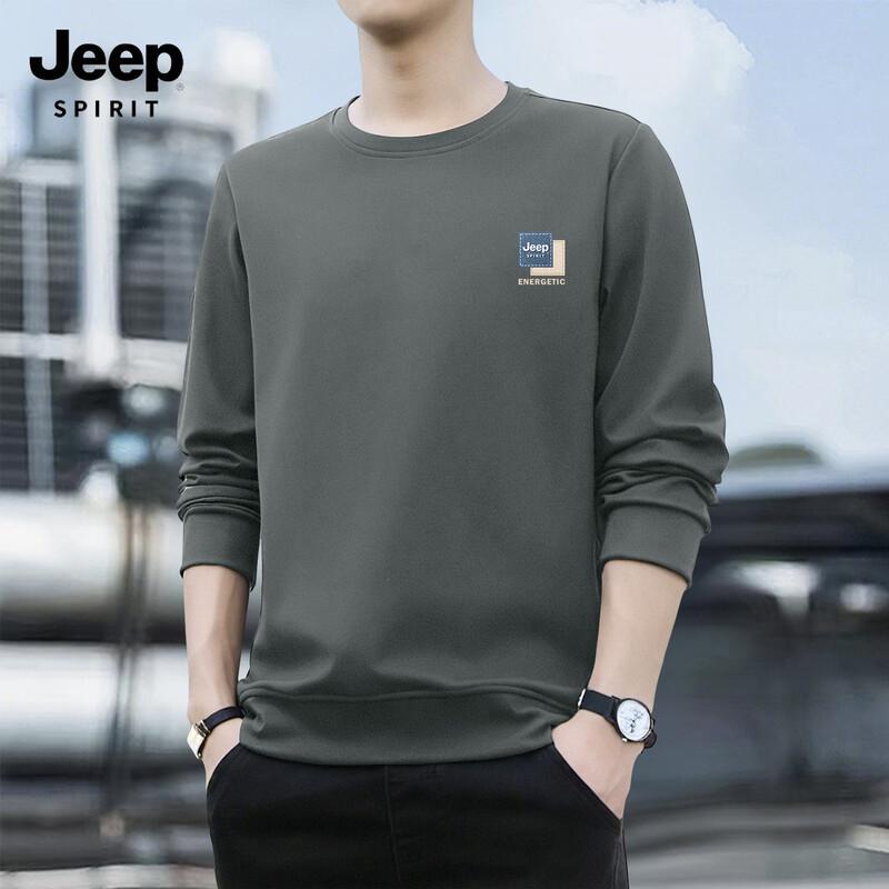 JEEP SPIRIT Men's 2025 Casual Crewneck Pullover Sweatshirt