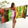 1PC Cartoon Hamburger Beach Towel Quick-drying Towel Suitable for Seaside Pool Camping Vacation Yoga For Family Friends Children