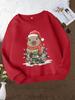 Christmas Girls' Fashion Crew Neck Sweatshirt, Casual Printed Top