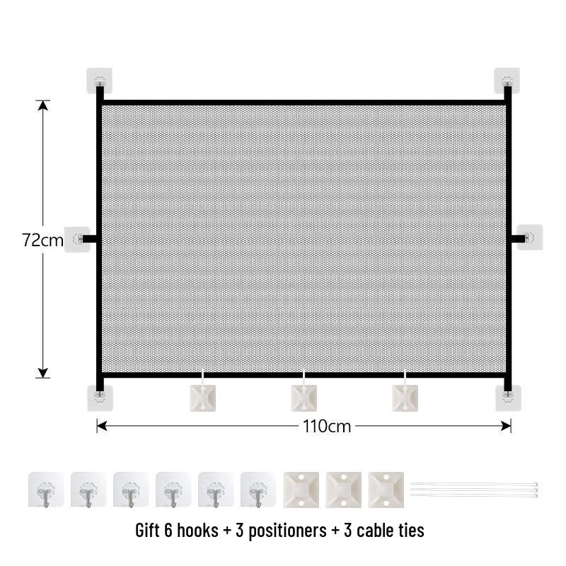 Foldable Cross-Border Pet Barrier: Portable Anti-Drill Cat Fence & Isolation Net