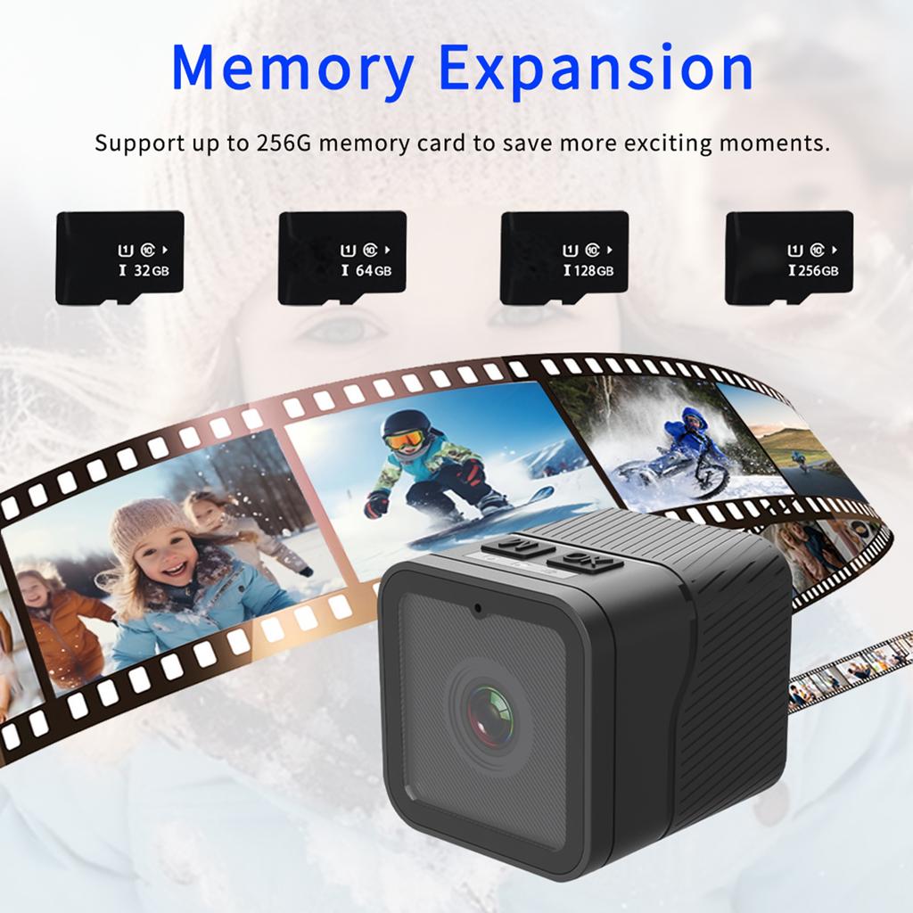 1080P Camera Cycling Camera Sports with 150 degrees Wide Angle Lens WiFi Built in 900mAh Battery for Outdoor Activities