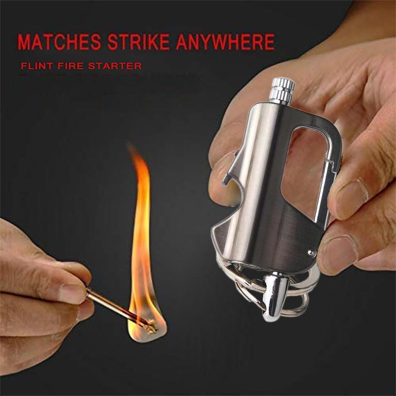 Permanent Match Infinity Lighter With Keychain, The Forever Lighter, Emergency Fire Starter Striker Set