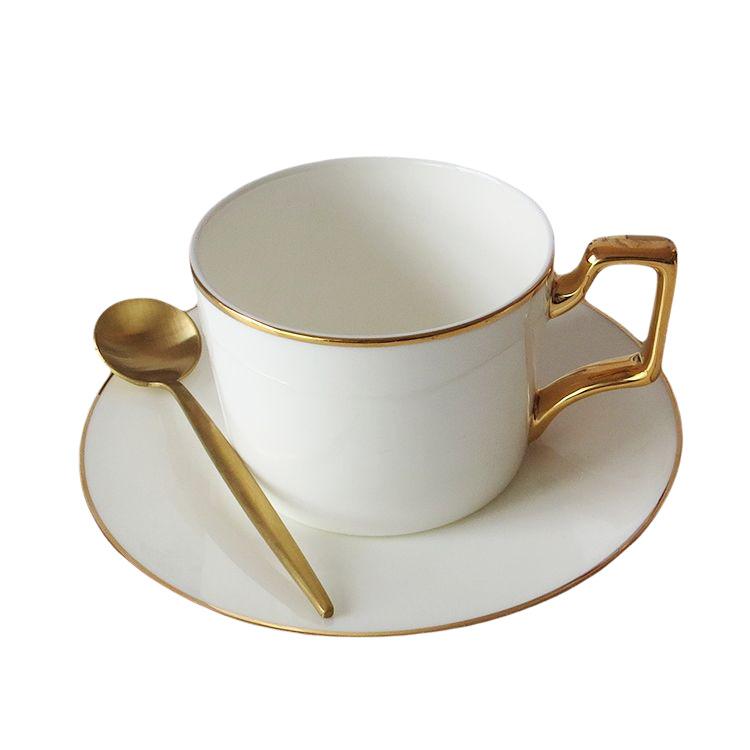 Bone China Gold Handle Coffee Cup Ceramic Afternoon Tea Garden Cup And Saucer Coffee Set