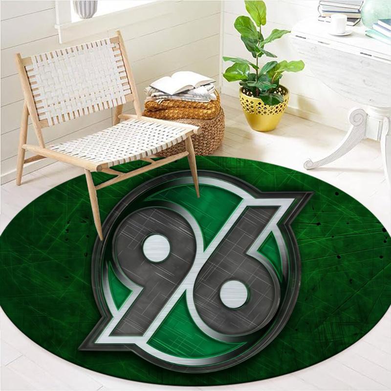Hannover 96 Round Area Rug,Carpet Rug for Living Room Bedroom Sofa Playroom Decor,Non-slip Floor Mat