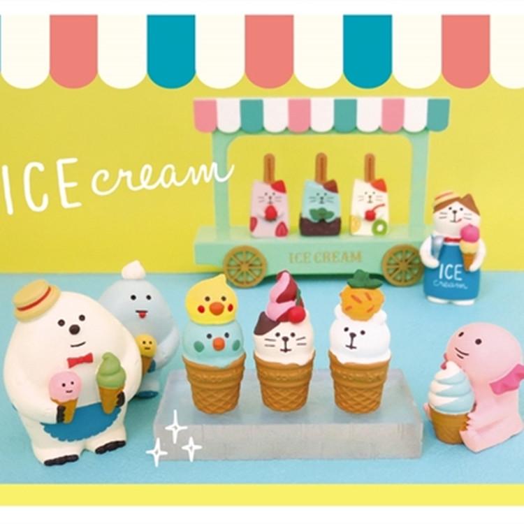 Creative Japanese Zakka Snow Cat Miniature Ornament for Cold Drink Shops