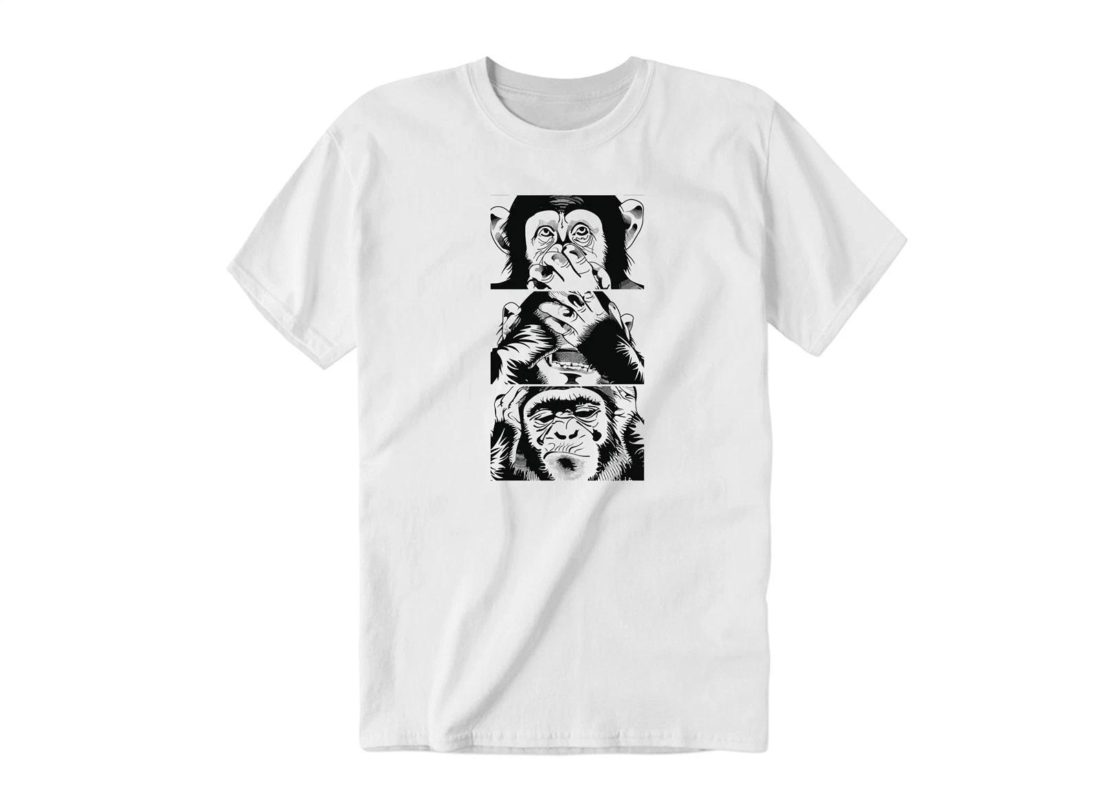Mokey See, Monkey Do Image Illustration | Kids & Adult Unisex Tee Tshirt XL