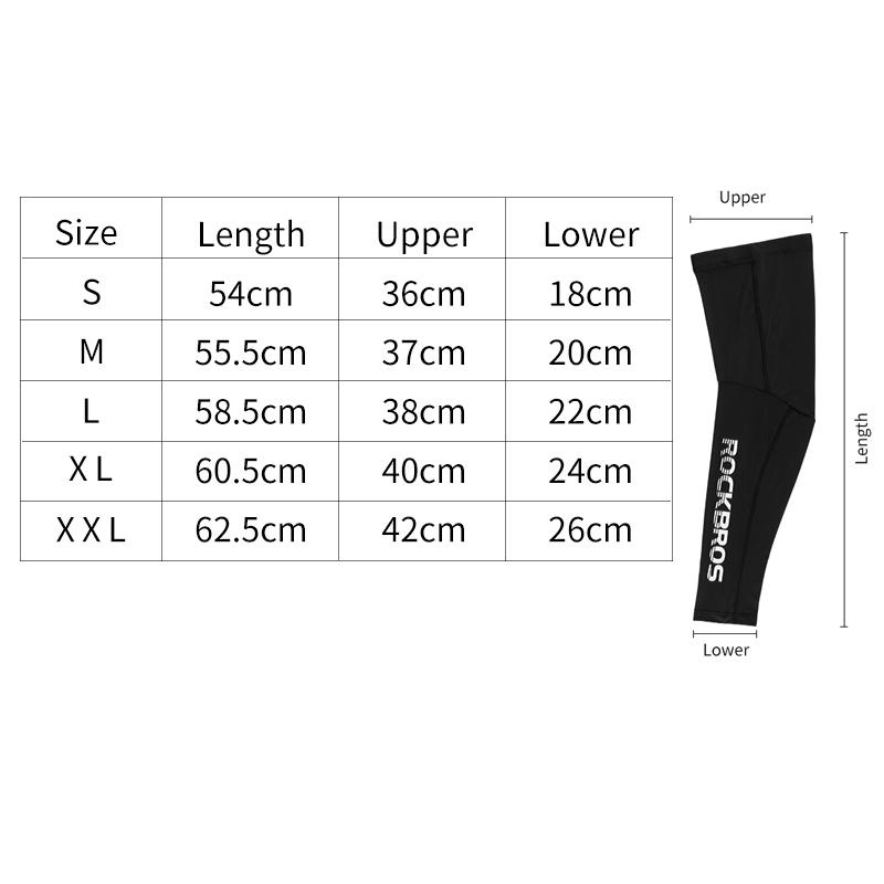 ROCKBROS Ice Silk Cycling Leg Warmers UV Protection Compression Leg Sleeves for Running Basketball Sports Tights Unisex