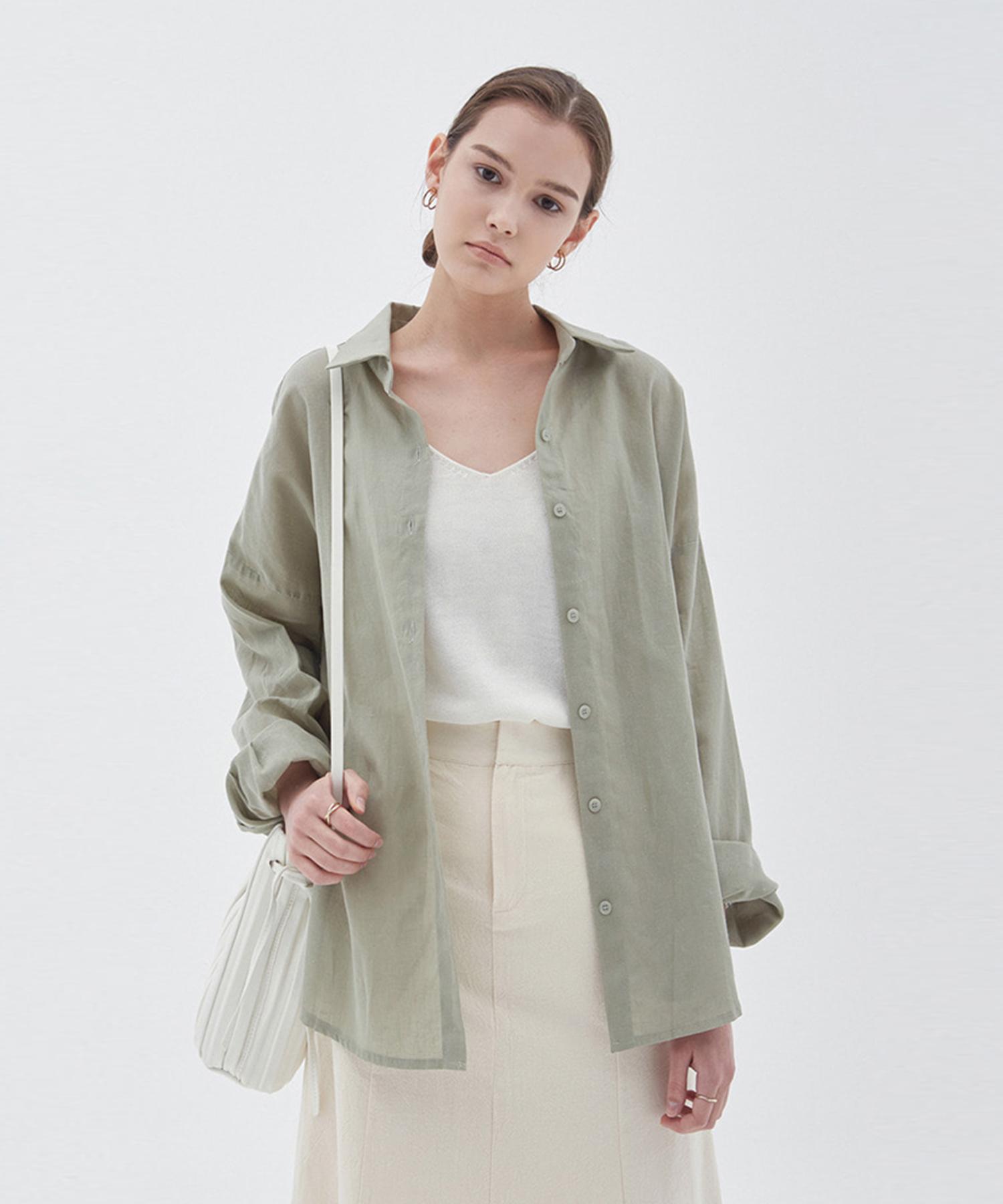Roeil Pure Linen Shirt_Mint Free