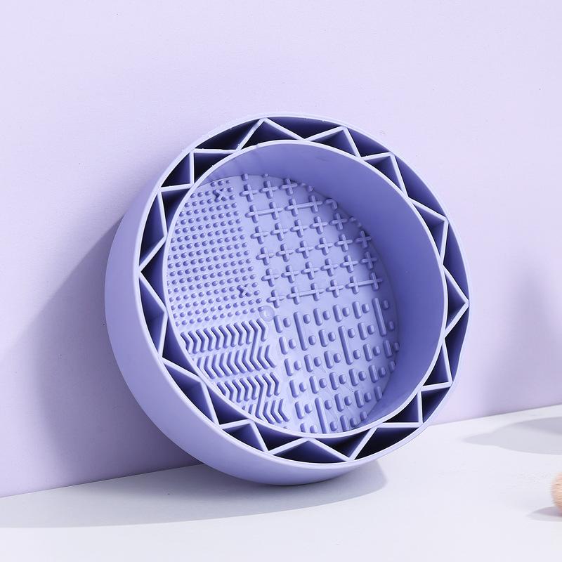 Ciotola per Pulizia Pennelli da Trucco Strumento per Pulizia Beauty Blender Set di Contenitori Spugnetta per Polvere Piatto Asciugatura in Silicone per Pulizia a Secco