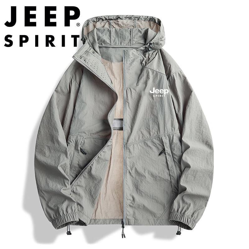 JEEP SPIRIT Men's Hooded UPF50+ Sun Protection Jacket