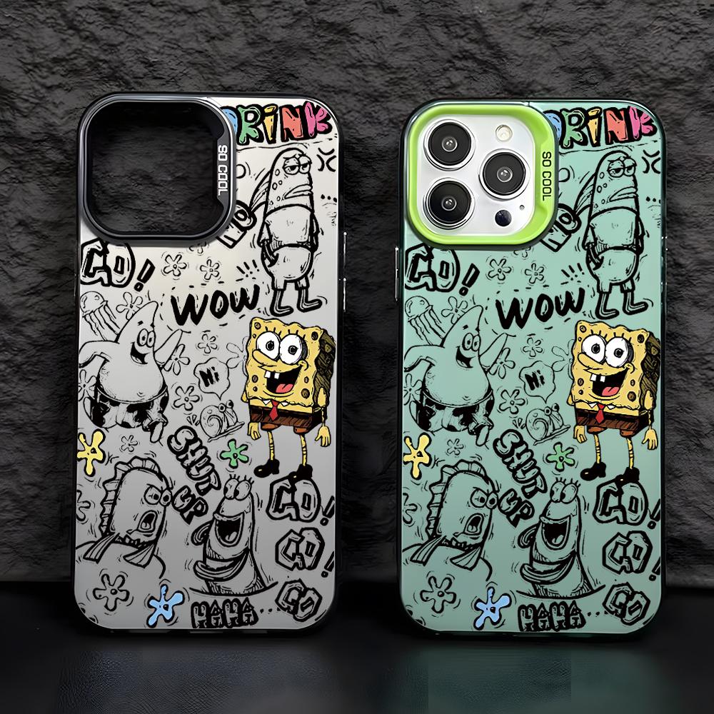 S-SpongeBob SquarePants Phone Case for Apple iPhone 17 Air 16 15 14 Plus 13 12 11 iPhone16 iPhone13 Pro Max X Xs Cover