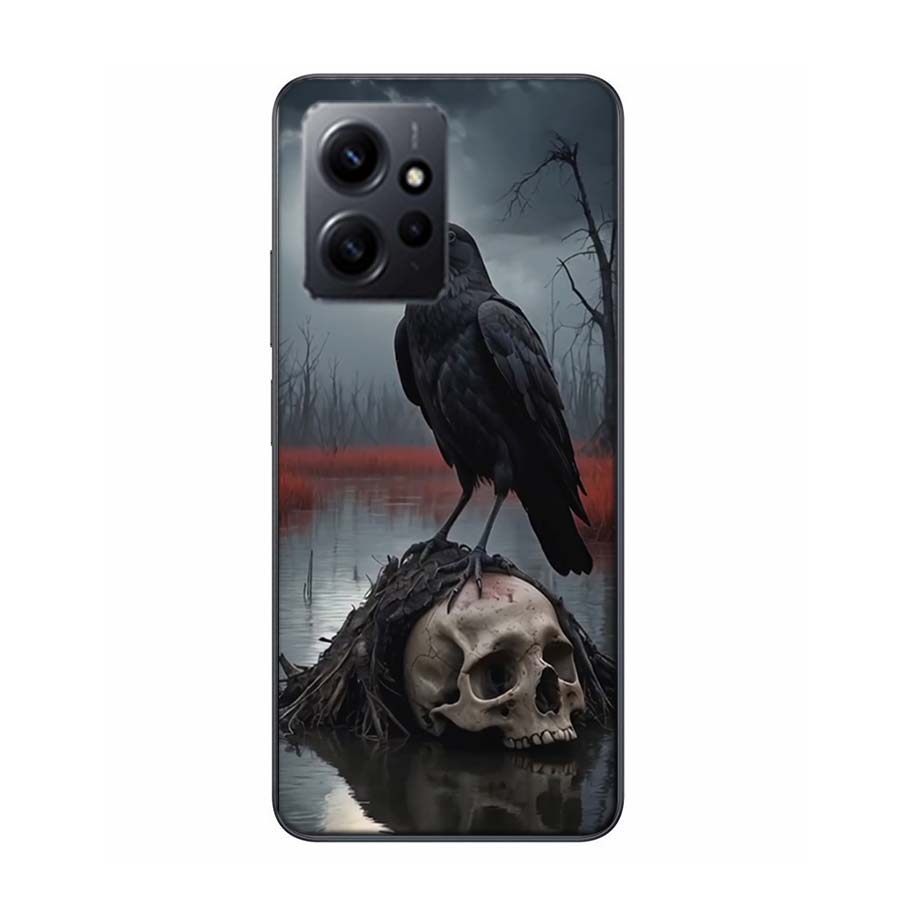 Raven Dark Crow Phone Case For Redmi Note 14 15 Pro 5G 13 12 Pro Plus 11 11T 11E 11S 10 Pro 10S 9 9S Cover Cell Clear TPU Capa C