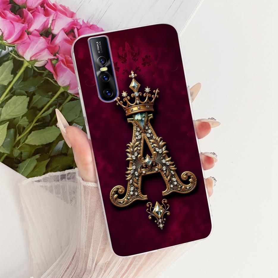 For Vivo V15 Pro Case 1818 Luxury Crown Letters Cover Soft Silicone Phone Case For Vivo V15 V 15 VivoV15 Pro V15Pro Fundas Coque