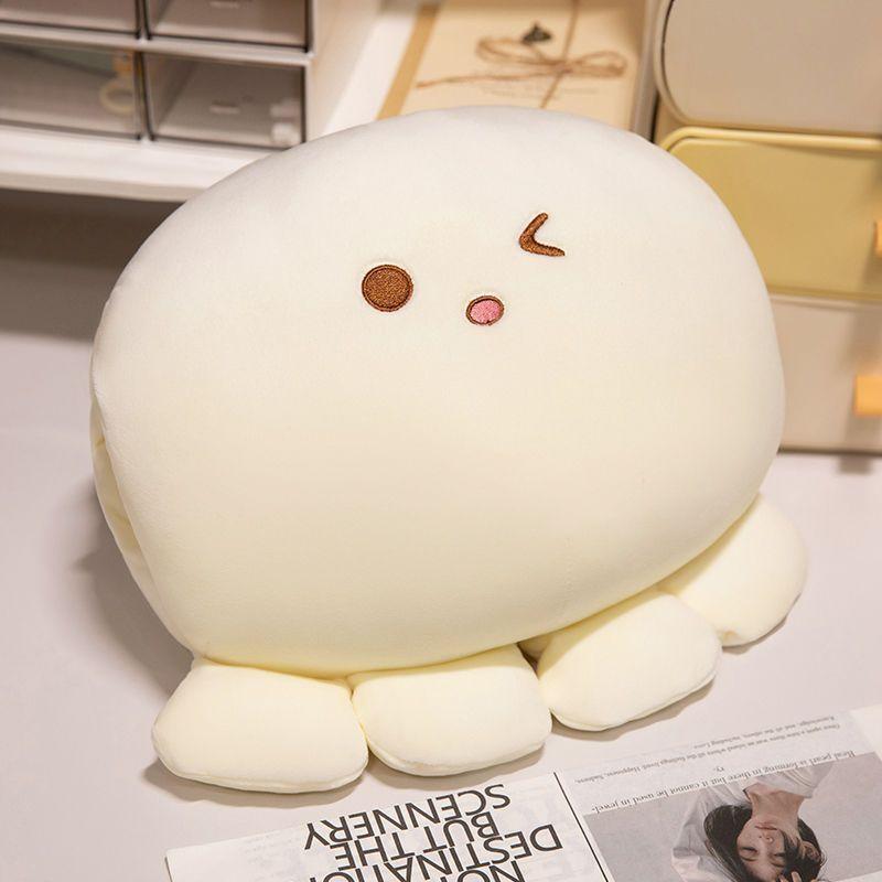 Cute octopus ball plush toy doll can insert hand pillow winter hand warmer cover children and girls pillow doll