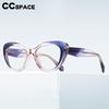 56757 Fashion Gradient Color Optical Spectacle Frame Women Cat Eye Optical Spectacle Frame Tr90 Spring Hinge Flat Mirror