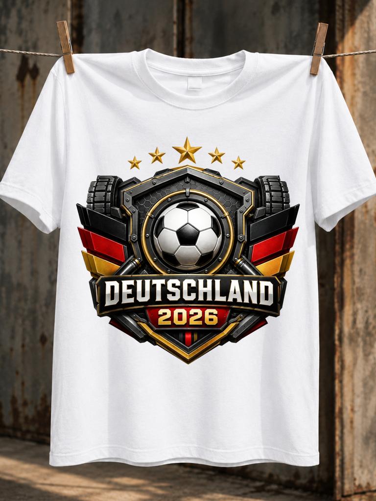 Deutschland 2026 Football Pride Football With Bold Red Gold Panels Modern National Team For Fans Unisex All Tshirt