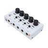 4 Channel Sound Mixer Rechargeable Portable Low Noise Stereo Sound Mixer for Home Studio Recording Live Streaming White