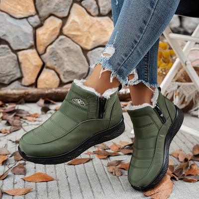 Women'S Winter Boots - Extreme Cold Weather Boots with Zipper Closure, Non-Slip PU Sole, Thermal Insulated Ankle Boots for Ice - Plush Lined Interior