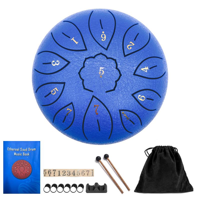 6-Inch 8-Note Steel Tongue Drum - Hand-Played Colorful Instrument for Adults & Children