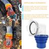 Transparent Motorhome Waste Water Adapter 90 Degree Rotation Design Anti Backflow For Camping Vehicle Drain Management
